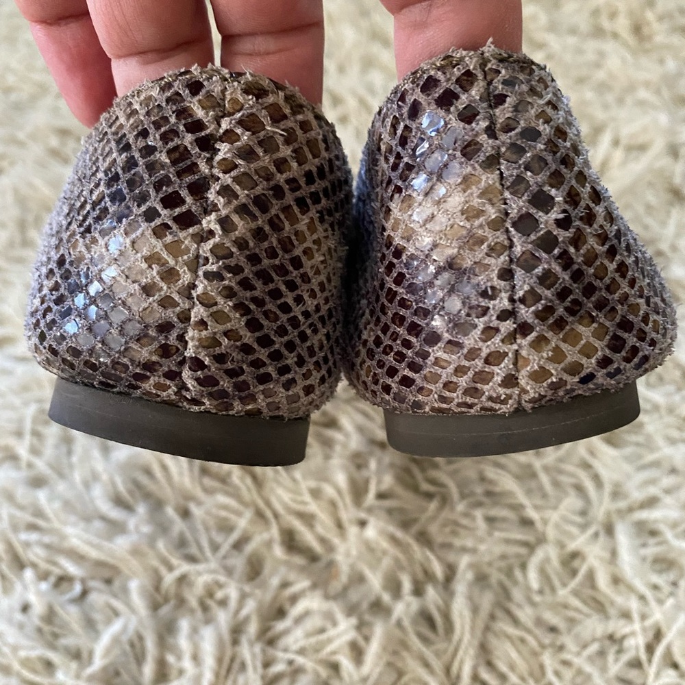 Fossil Snake Reptile Print With Silver Buckles Sl… - image 3